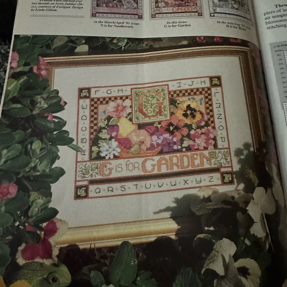 Cross Stitch & Country Crafts Magazine May June 1991 Twins Sampler Key Chain